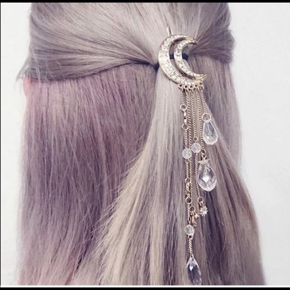 Accessories - Bohemian Crystal Moon Star Hair Clip